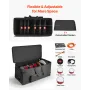 VEVOR elektronisk trommesæt taske, 600D, polstret trommetaske med hjul, stor 920 x 420 x 410 mm interiør, letvægts rejsetaske