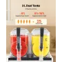 Slushie Machine, 3L/100oz x 2 Tank Slushy Machine for Home, No Ice Needed Frozen Drink Maker, Margarita Maker with Self-Cleaning
