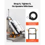 Stair Climbing Cart, 200 kg Stair-Climbing Capacity, Heavy-Duty Folding Trolley Cart with Telescoping Handle, 6 Wheels and 2 Bun