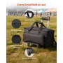 Rolling DJ Cable Bag, 1680D, Padded File Gig Bag with Wheels, 6 Detachable Divider, Travel Storage Music Gear Case, for Professi