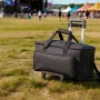 Rolling DJ Cable Bag, 1680D, Polstret File Gig Bag med hjul, 6