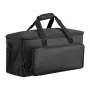 Rolling DJ Cable Bag, 1680D, Padded File Gig Bag with Wheels, 6 Detachable Divider, Travel Storage Music Gear Case, for Professi