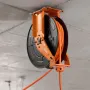 Retractable Air Hose Reel, 15m x 9.5mm Hybrid Air Hose Max 300PSI, Auto Rewind Air-Compressor Hoses Reel with 1.52m Lead in, Cei