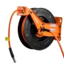 Retractable Air Hose Reel, 15m x 9.5mm Hybrid Air Hose Max 300PSI, Auto Rewind Air-Compressor Hoses Reel with 1.52m Lead in, Cei
