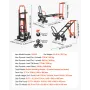 3 i 1 industriel cabriolet trappeklatrevogn, 350 kg maks.