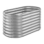 metal hævet haveseng, 1,2 x 0,6 x 0,6 m Oval udendørs