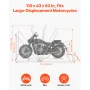 VEVOR Motorcykelopbevaringsrum med sikkerhedslås, 600D Oxford Flip-Up garagetelt, kraftigt all-weather motorcykel cover wi