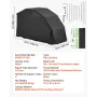 Motorcycle Storage Shelter with Security Lock, 600D Oxford Flip-Up Garage Tent, Heavy-Duty All-Weather Motorcycle Cover with Ven