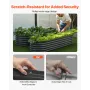 Metal Raised Garden Bed, 2.0 x 0.6 x 0.4 m Oval Outdoor Galvalume Planter Garden Box, Open Bottom Design, Large Planter Raised B