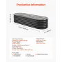 VEVOR Metal Raised Garden Bed, 2.0 x 0.6 x 0.4 m Oval Outdoor Galvalume Planter Garden Box, Open Bottom Design, Large Planter Ra
