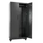 Metal Storage Cabinet, 179.5 cm Rolling Steel Garage Cabinet with Adjustable Shelves, 2 Magnetic Doors, Hanging Rod & 3 Rod Hook