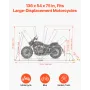 Motorcykelopbevaringsrum med sikkerhedslås, 600D Oxford Flip-Up