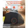 Motorcycle Storage Shelter with Security Lock, 600D Oxford Flip-Up Garage Tent, Heavy-Duty All-Weather Motorcycle Cover with Ven