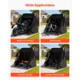 Motorcycle Storage Shelter with Security Lock, 600D Oxford Flip-Up Garage Tent, Heavy-Duty All-Weather Motorcycle Cover with Ven