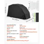 VEVOR Motorcycle Storage Shelter with Security Lock, 600D Oxford Flip-Up Garage Tent, Heavy-Duty All-Weather Motorcycle Cover wi