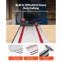 VEVOR Track Saw Guide Rail, 2794 mm Cutting Range, Kit Includes 2 x 698.5 mm Aluminum Extruded Guide Rails and 3 Connectors, Com