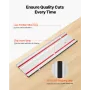 Track Saw Guide Rail, 2794 mm Cutting Range, Kit Includes 2 x 698.5 mm Aluminum Extruded Guide Rails and 3 Connectors, Compatibl