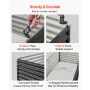 Metal Raised Garden Bed, 1.8 x 0.9 x 0.6 m Outdoor Galvanized Planter Garden Box, Open Bottom Design, Large Planter Raised Bed f