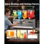 VEVOR Slushie-maskine, 12L/3.17Gal x 4 tank kommerciel Slushy-maskine, Frosne-drik-maskine med selvrensende, Margarita-maskine