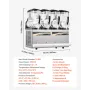 Slushie-maskine, 12L/3.17Gal x 4 tank kommerciel