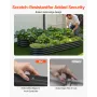 Metal Raised Garden Bed, 2.4 x 0.6 x 0.3 m Oval Outdoor Galvanized Planter Garden Box, Open Bottom Design, Large Planter Raised 