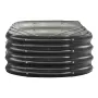 Metal Raised Garden Bed, 2.4 x 0.6 x 0.3 m Oval Outdoor Galvanized Planter Garden Box, Open Bottom Design, Large Planter Raised 