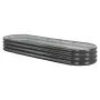 Metal Raised Garden Bed, 2.4 x 0.6 x 0.3 m Oval Outdoor Galvanized Planter Garden Box, Open Bottom Design, Large Planter Raised 