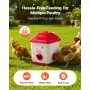 VEVOR Automatic Chicken Feeder, 18.14 kg Capacity, Large Gravity Hanging Poultry Feeder Dispenser with Handle, No Waste Rainproo
