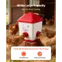 VEVOR Automatic Chicken Feeder, 18.14 kg Capacity, Large Gravity Hanging Poultry Feeder Dispenser with Handle, No Waste Rainproo