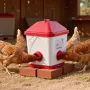 VEVOR Automatic Chicken Feeder, 18.14 kg Capacity, Large Gravity Hanging Poultry Feeder Dispenser with Handle, No Waste Rainproo