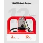 Fuel Caddy, 32 Gallon, Portable Fuel Tank with 12V DC 15 GPM Electric Fuel Transfer Pump, 13 ft Delivery Hose & Aluminum Alloy M