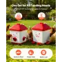 VEVOR Automatic Chicken Feeder & Waterer Set, 19 L/18.14 kg, Rain Proof Hanging Poultry Feeder with Water Cup No Waste, Automati
