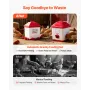 Automatic Chicken Feeder & Waterer Set, 19 L/18.14 kg, Rain Proof Hanging Poultry Feeder with Water Cup No Waste, Automatic Grav