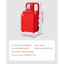 VEVOR Fuel Caddy, 32 Gallon, Portable Fuel Tank with 12V DC 2.5 GPM Electric Fuel Transfer Pump, 4 ft Delivery Hose & Auto-Stop 