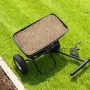Walk-Behind Spreader, 3.66m Spreading Width, Push Broadcast Spreader with 13" All-Terrain Tires, Adjustable Flow Control, 59kg C