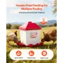 19L Automatic Chicken Waterer, 6 Water Ports, Automatic-Fill Water Cup, Automatic Gravity Waterer with Convenient Handle Sealed 
