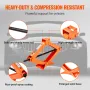 Scissor Jack, 2.5 Ton/2500 kg Scissor Car Jack, 9.4 cm-43.4 cm Lifting Range Scissor Lift Jack with Ratcheting Handle and L-Wren