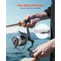 VEVOR stang- og fiskehjulskombination, IM6 kulfiberspindestang og hjulkombination, basfiskestang med 2 m todelte stænger, 7+1 Ba