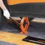Scissor Jack, 2.5 Ton/2500 kg Scissor Car Jack, 9.4 cm-43.4 cm Lifting Range Scissor Lift Jack with Ratcheting Handle and L-Wren