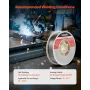 Flux Core MIG Welding Wire, E71T-11 0.8mm 4.5kg, Gasless Mild Steel Welding Wire with Low Spatter for All Position Arc Welding, 