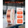 VEVOR Solid MIG Welding Wire, ER70S-6 0.9mm 4.5kg, Low Spatter Mild Steel Welding Wire with High Deoxidizers for All-Position Ga