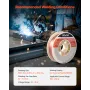 VEVOR Solid MIG Welding Wire, ER70S-6 0.8mm 4.5kg, Low Spatter Mild Steel Welding Wire with High Deoxidizers for All-Position Ga