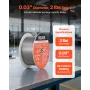 Solid MIG Welding Wire, ER308L 0.8mm 0.9kg, Low Spatter Stainless Steel Welding Wire with High Feedability for All-Position Gas 