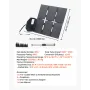 VEVOR 60W Foldable Solar Panel Charger, 16BB N-Type Monocrystalline Solar Panel 24% Efficiency, Lightweight Portable with MC4 Ou