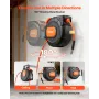 Retractable Air Hose Reel, 15m x 9.5mm PVC Air Hose Max 300PSI, Enclosed Air-Compressor Hoses Reel Auto Rewind with 1m Lead in, 