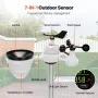 7-in-1 Wireless Weather Station, 19 cm (7.5-inch) Large Color Display, Digital Home Weather Station Indoor Outdoor, for Temperat