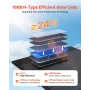 100W Bifacial Solar Panel, 16BB N-Type Foldable Monocrystalline Solar Panel Charger 24% Efficiency, Portable with MC4 Output, US