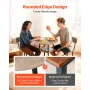 VEVOR Bar Table, 3PCS 596.9mm Bars Tables Set, Bar Tables and Chair Set with Rounded Corner Design, Round Pub Table with Two Sto