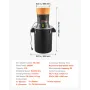 Electric Grain Mill Grinder, 600W High Power Commercial Spice Grinder, 53L Pulverizer Powder Machine with Galvanized Sharp Blade