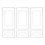 VEVOR Wall Molding 3 Pack, Wainscoting Panels Kit with Dual-Line Wide & Narrow Profile, Lightweight Paintable Polystyrene, Easy 